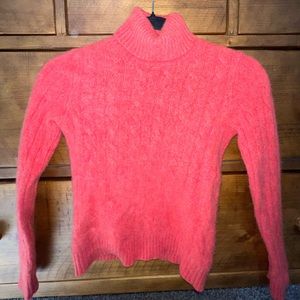 Cashmere orange cropped turtle neck